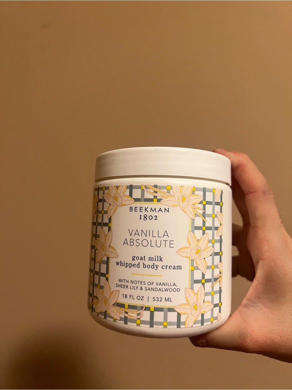 NEW Beekman 1802 Goat Milk Whipped Body Cream Vanilla Absolute 18 floz / 532 ml